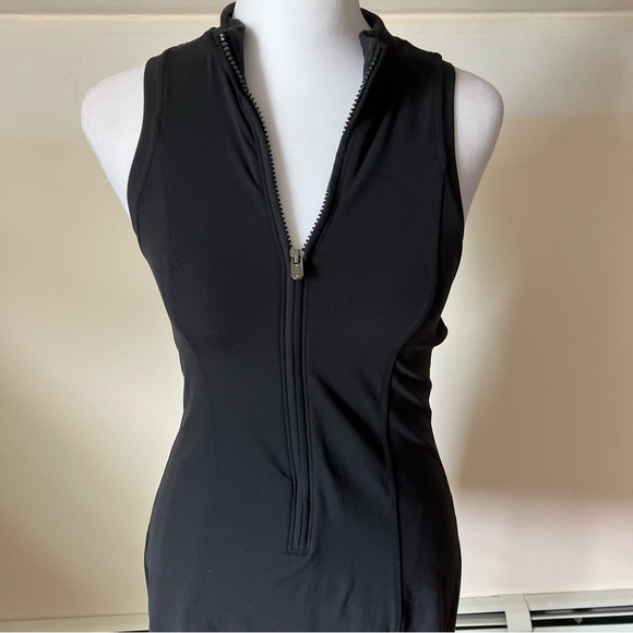 Athleta Black Zip Up Sleeveless Collared Athletic Performance Dress size XXS - Picture 4 of 11
